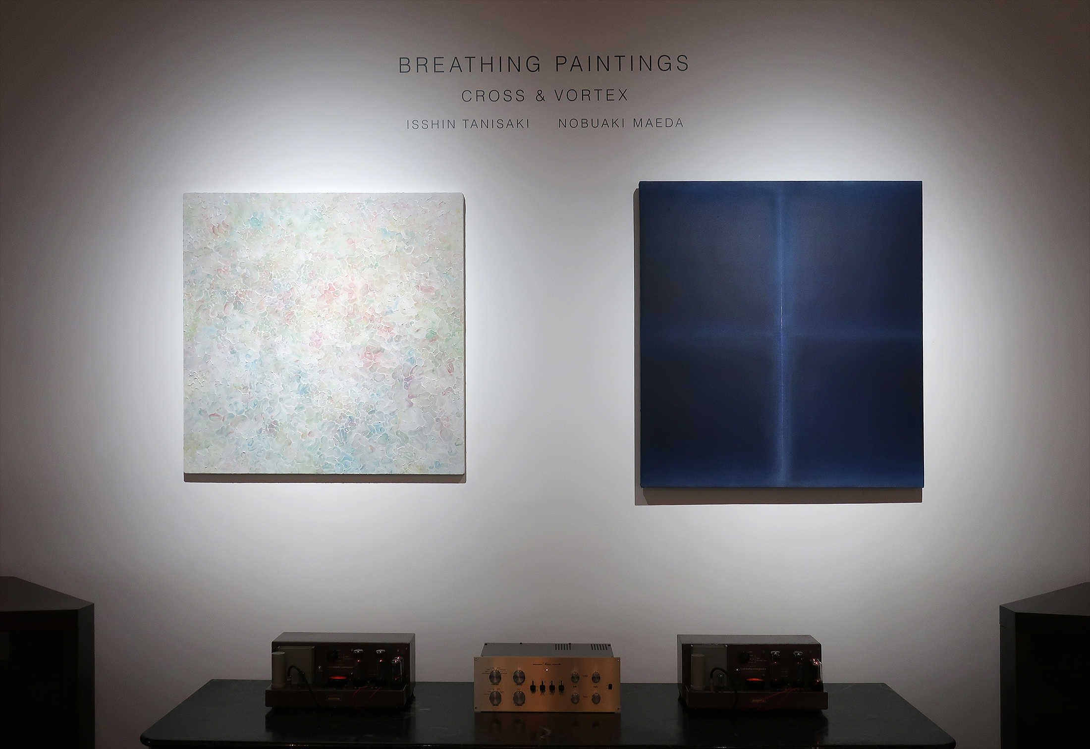 「BREATHING PAINTHINGS CROSS & VORTEX」NOBUAKI MAEDA ISSHIN TANIZAKI 呼吸する絵画　交差と渦　前田信明　谷崎一心
